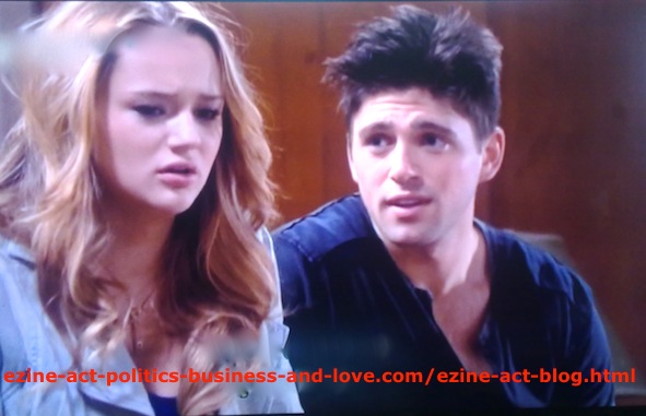 Adriana Masters (Haley King) with Phil Sanders (Robert Adamson) in Hollywood Heights.