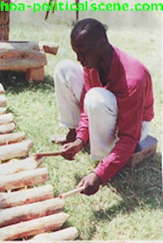 Ezine Acts African Art: Southern Sudanese Arts and Customs, Musical Instrument Made of Wood.