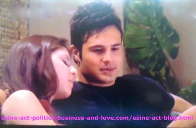 Eddie Duran (Cody Longo) and Loren Tate (Brittany Underwood) in Love in Hollywood Heights.